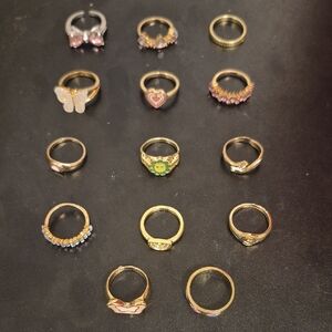 Elegant Gold and 1 Silver Women's Ring Set